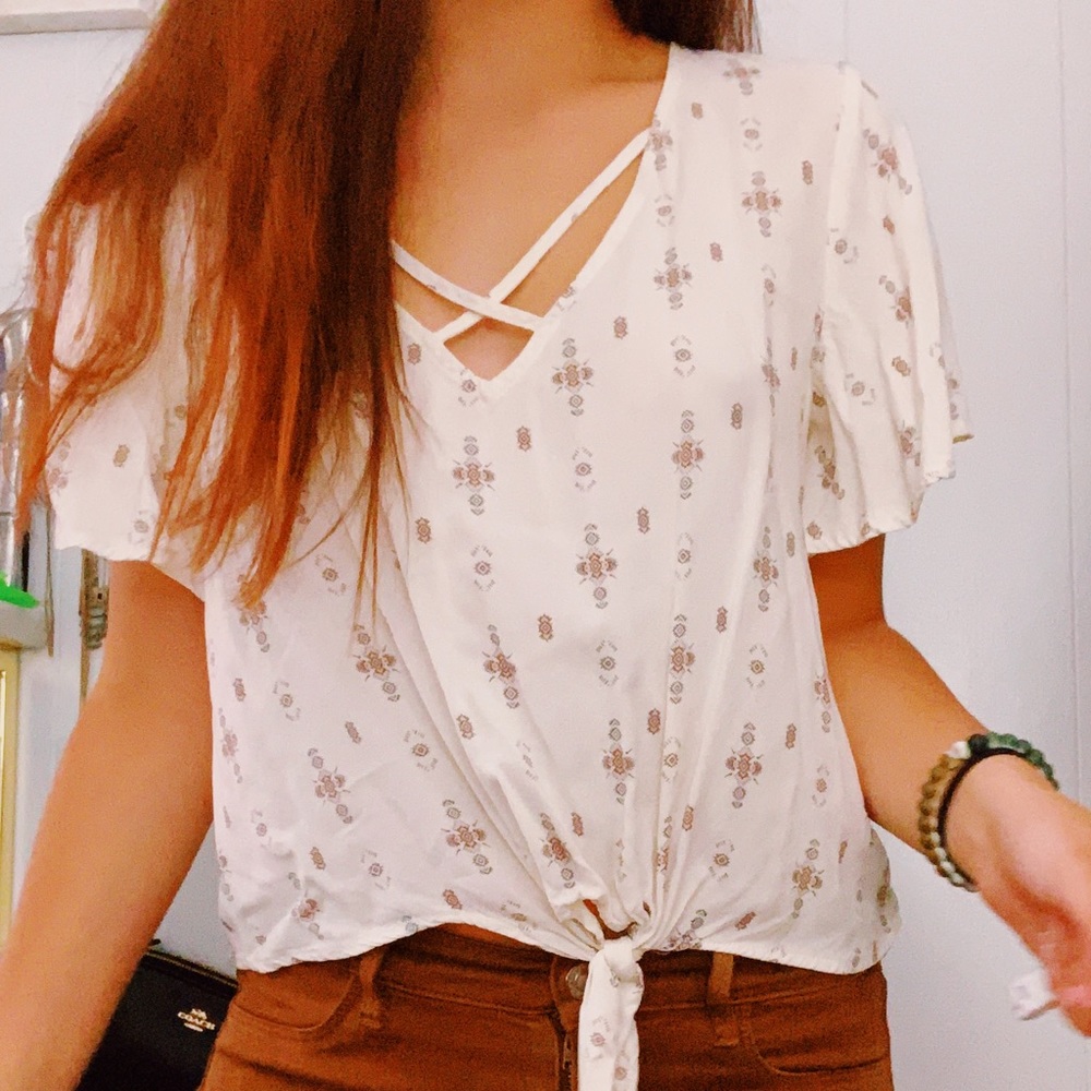 White silk t shirt